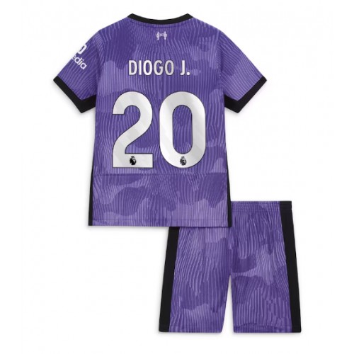Echipament fotbal Liverpool Diogo Jota #20 Tricou Treilea 2023-24 pentru copii maneca scurta (+ Pantaloni scurti)
